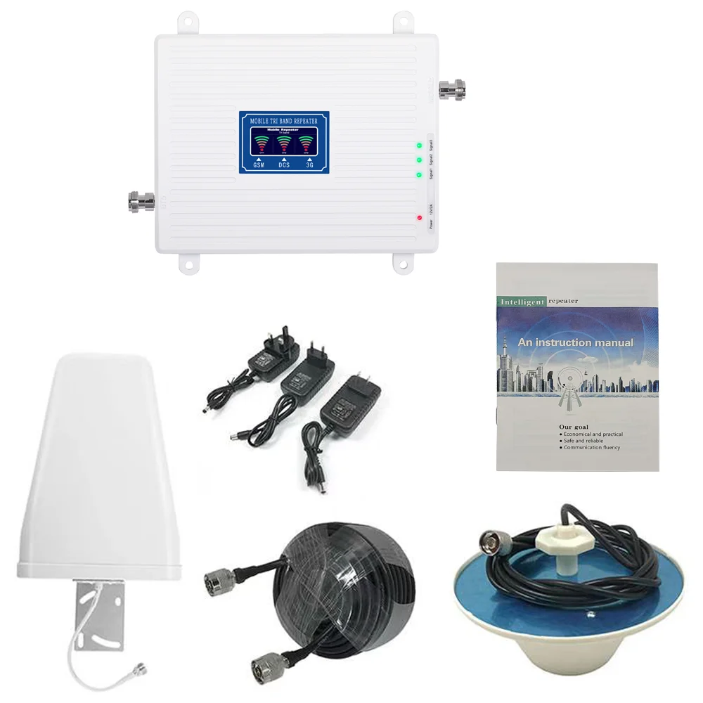 Усилитель сигнала мобильного телефона высокой мощности GSM/DCS/WCDMA 70 дБ 900/1800/2100 2G/3G/4G