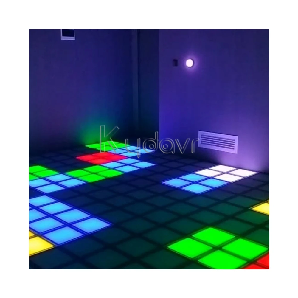 Indoor interactive dance party rental equipment kydavr mega relay activate led floor grid game floorislava