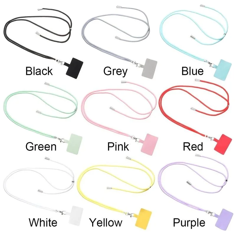 New Anti Loss Crossbody Neck LanyardUniversal Chain Hole-less Lanyard Adjustable Gasket Mobile Phone Badge Lanyard with logo