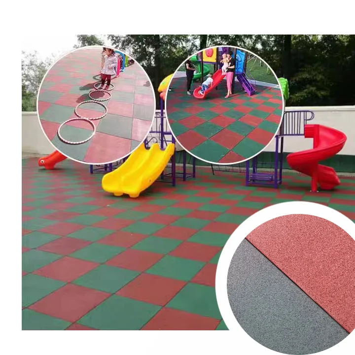 Anti-Slip Playground kindergarten Rubber Floor EPDM Gym rubber Flooring Mats Tiles