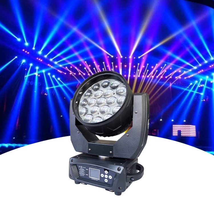 led disco dj 3m aura 06923 9332gen3 1861 stage lights 19*15W 4in1 LED Zoom Moving Head Wash Beam par Light
