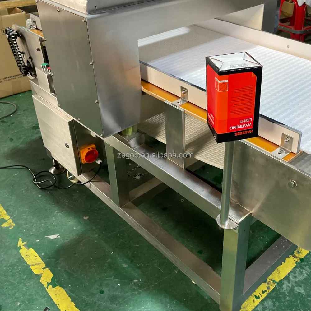 Modular tape belt water proof wash down metal detector for frozen fruits