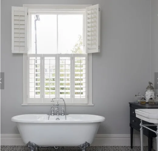 Basswood Composite 63.5 mm Plastic Door Plantation Shutter