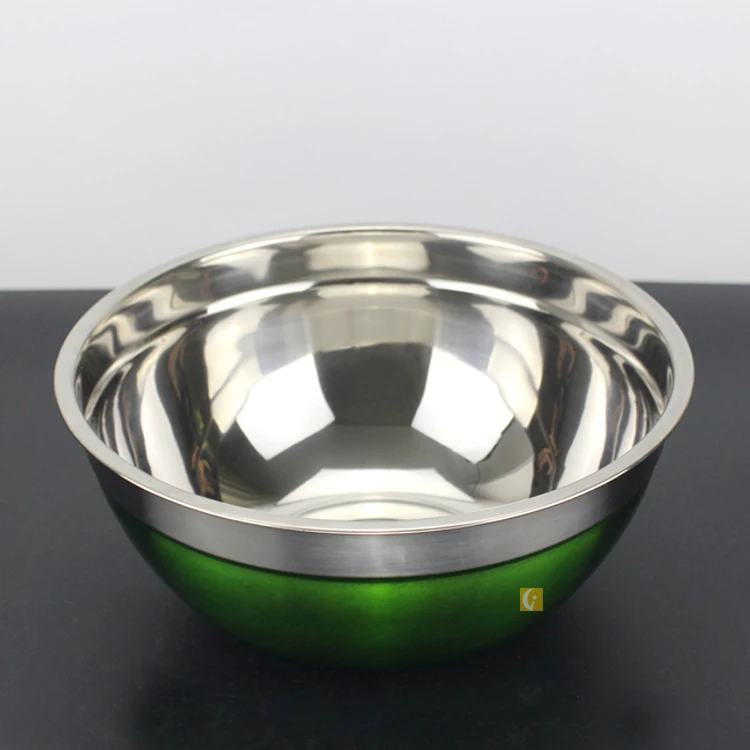 7-Piece Colorful Mixing Bowl Set Round 201 Stainless Steel Serving Salad Bowl with Plastic Lids