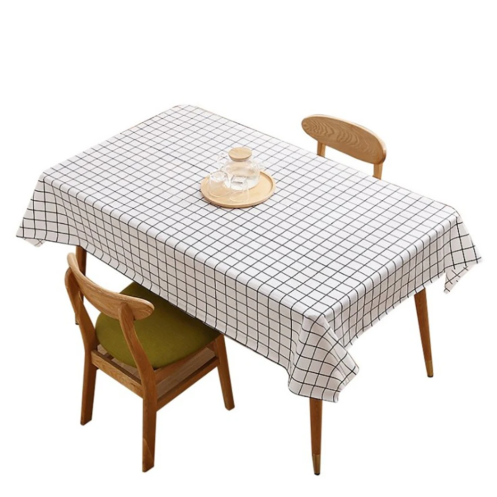 Plaid Disposable Table Covers Plastic Tablecloth Party Table Cloth
