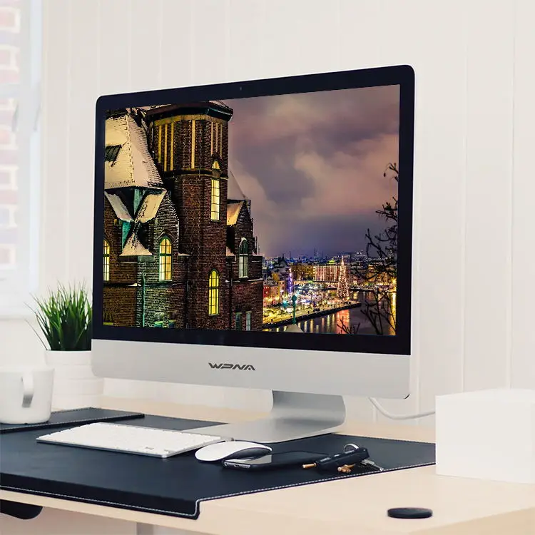 18.5 22 24 Inch Core I3 I5 I7 Hd Graphics Business Monoblock Computers Laptops Desktops All In One Pc Touchscreen For Office