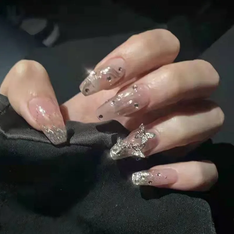 Wholesale price free sample good quality Coffin False Nails OEM nail supplies salon press on nails