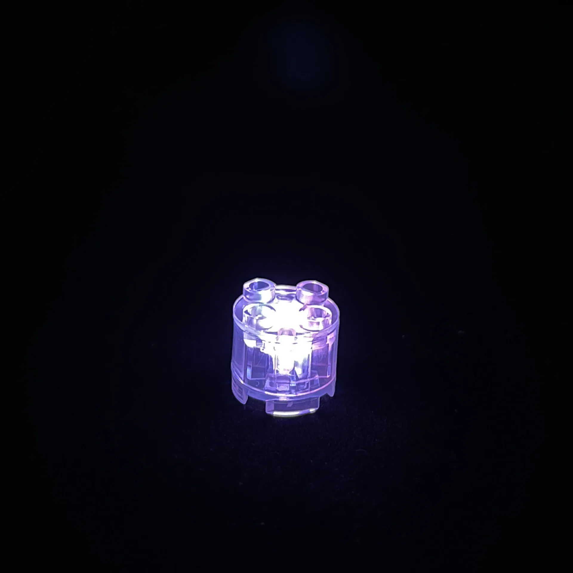 2*2 Round Brick Particle Luminous Building Block Lighting Creative Assembly DIY Street View LED Colorful Lighting Toy