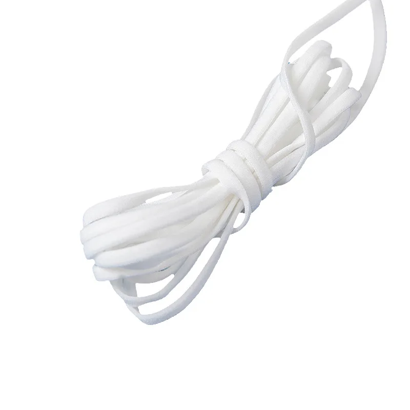 Medical Disposable Face Mask Material 2mm 3mm Round Earloop Ear Loop Elastic Band Mask Rope Cord