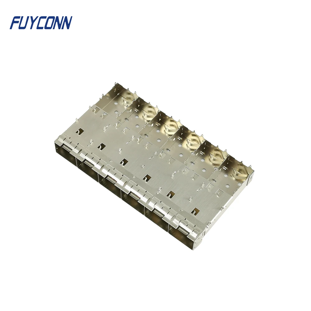 SFP клетка 1x6 портов прямой + соединитель клетки прижимные контакты без света