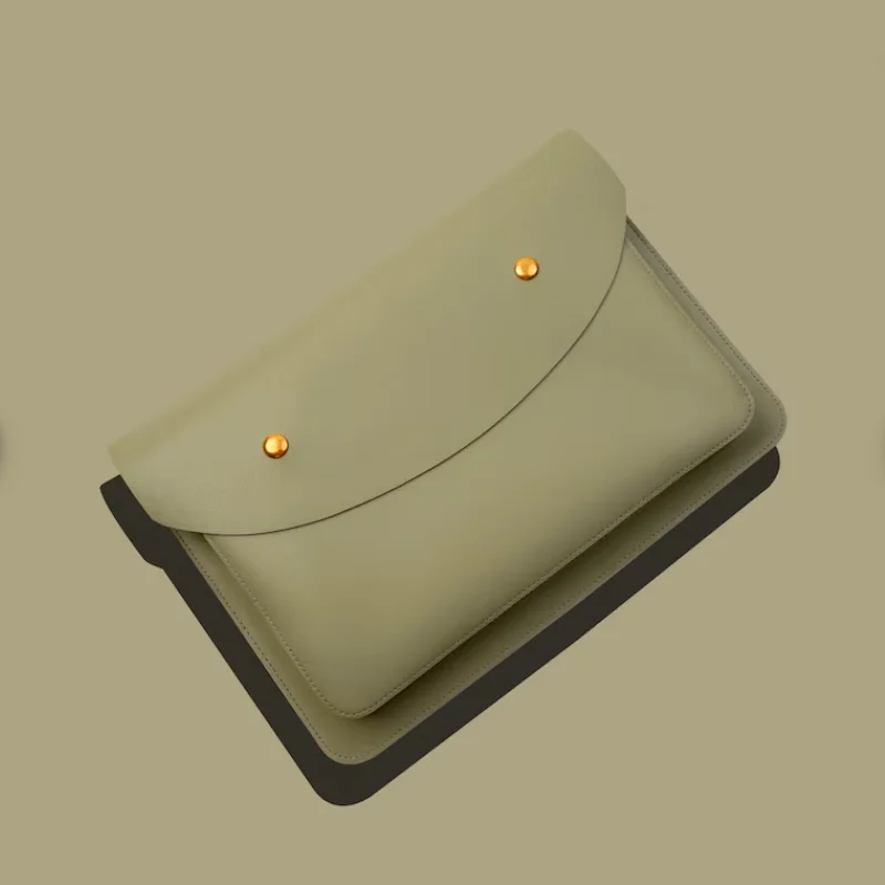 Custom PU Leather Laptop Bag Fashion Gifts Charger Pouch Luxury Simple Laptop Protect Case Cover