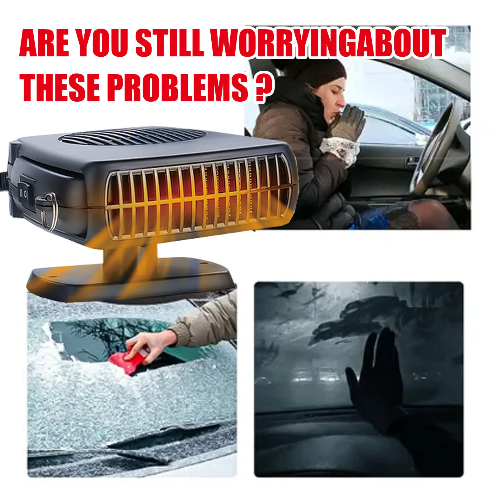 rayhong Car heater Multi-functional heater for car cooling and heating air defrost and snow defog in winter