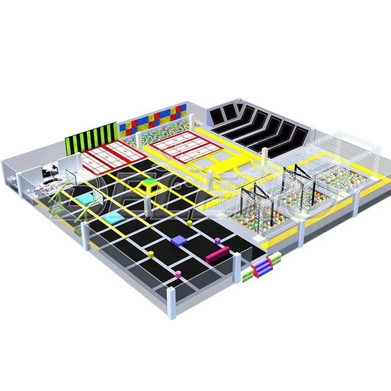 New Design Colorful Jump Mat Foam Pit Inflatable Amusement exercising Trampoline  Indoor Fitness Trampoline Park For Sale