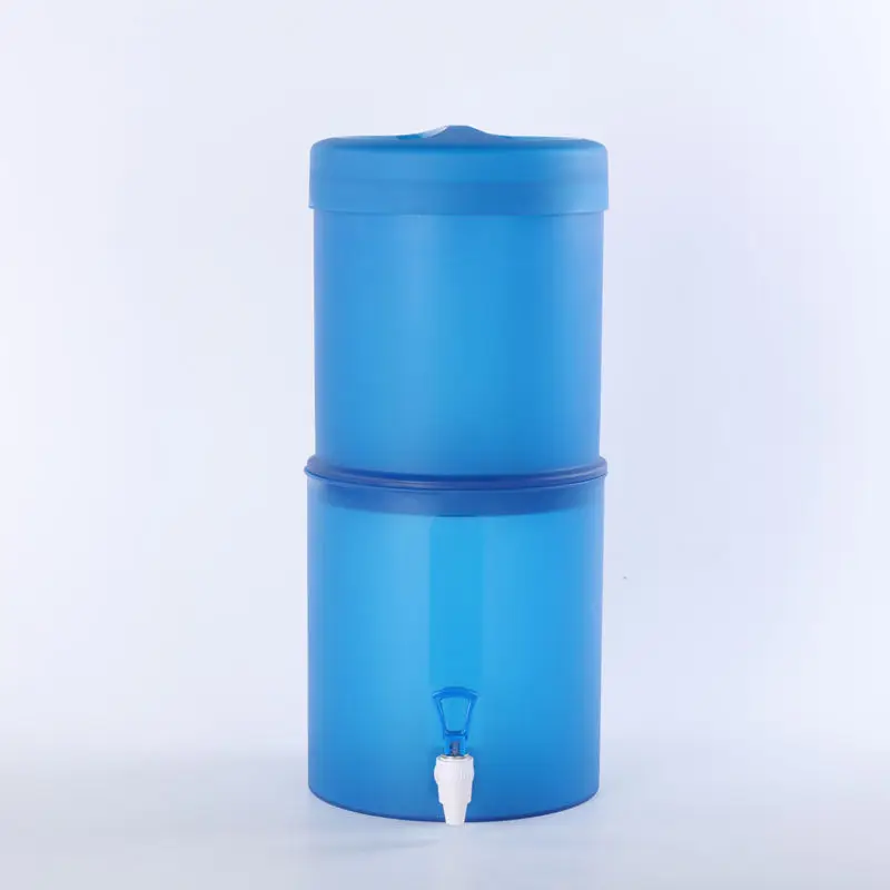 Jewin 20L Portable Plastic Big Blue Gravity Water Filter System Home And Outdoor Use