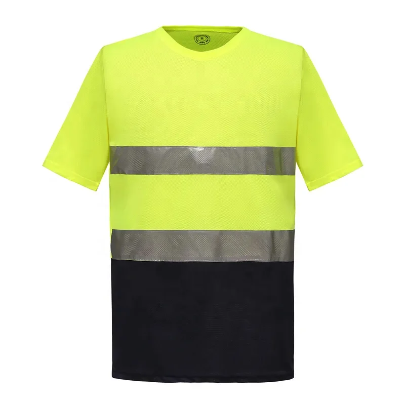 ANSI Class 3 Reflective Safety Orange Short Long Sleeve High Visibility Mesh Breathable Shirt Hi Vis Black Shirt