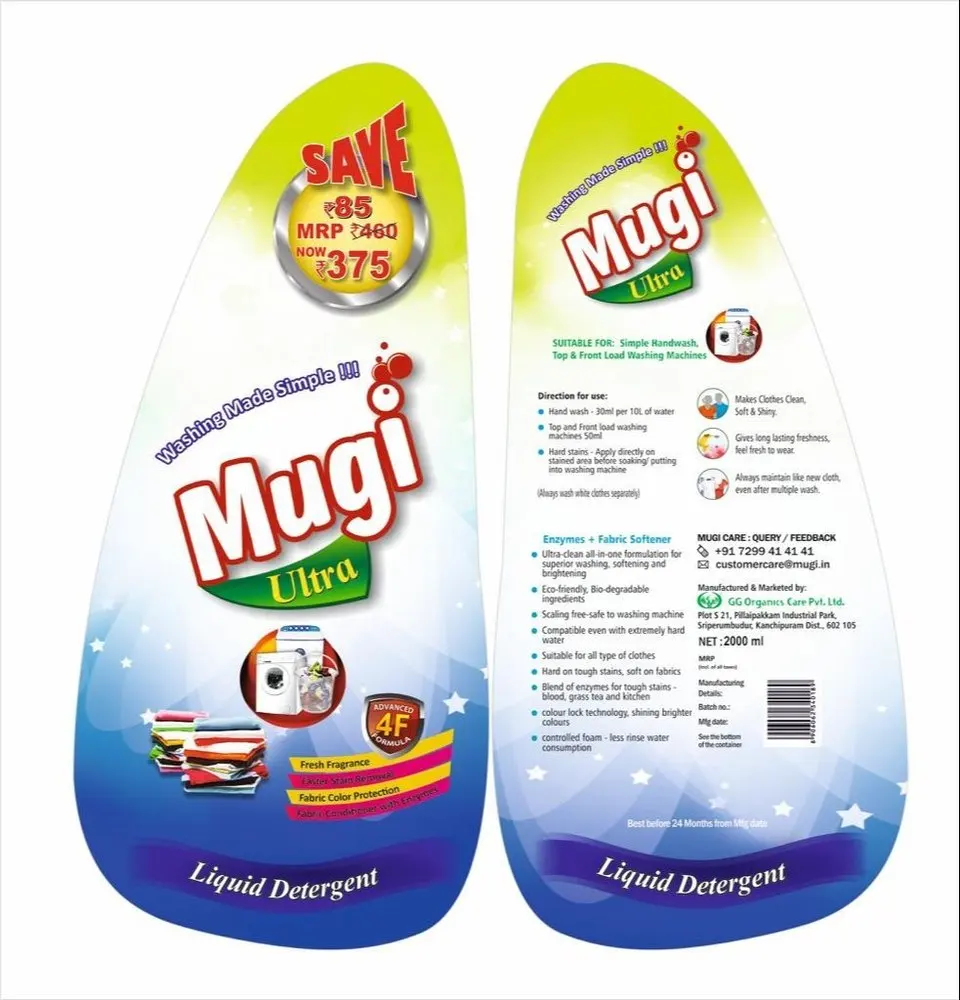 Customised self adhesive sticky label sticker waterproof printing pegatina packaging labels stickers for dishwashing liquid