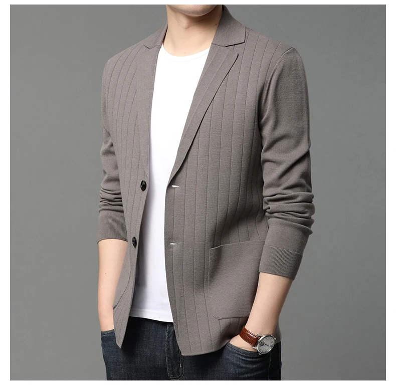 2021 New Style cardigan sweater  Casual Fashion Slim Fit Knitted  sweater men