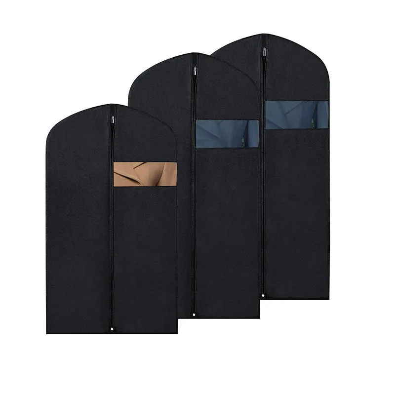 Складной нетканый чехол на молнии для костюма сумка одежды ветровка свадебное платье заказ оптом Пылезащитная