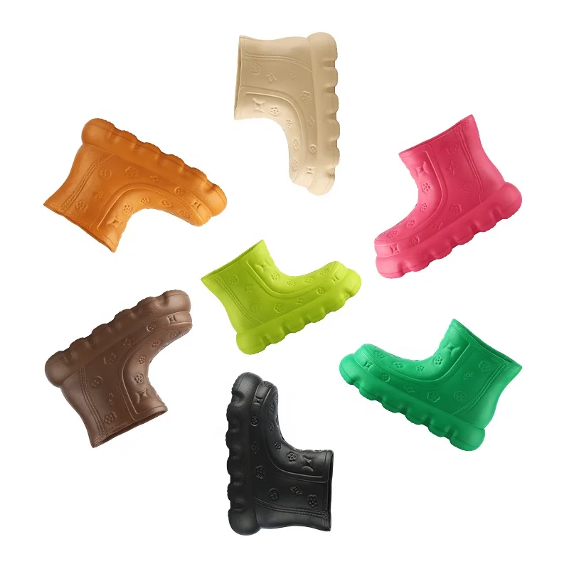 Женские резиновые ботильоны, Черные ботильоны на плоской подошве, в западном стиле, 2023