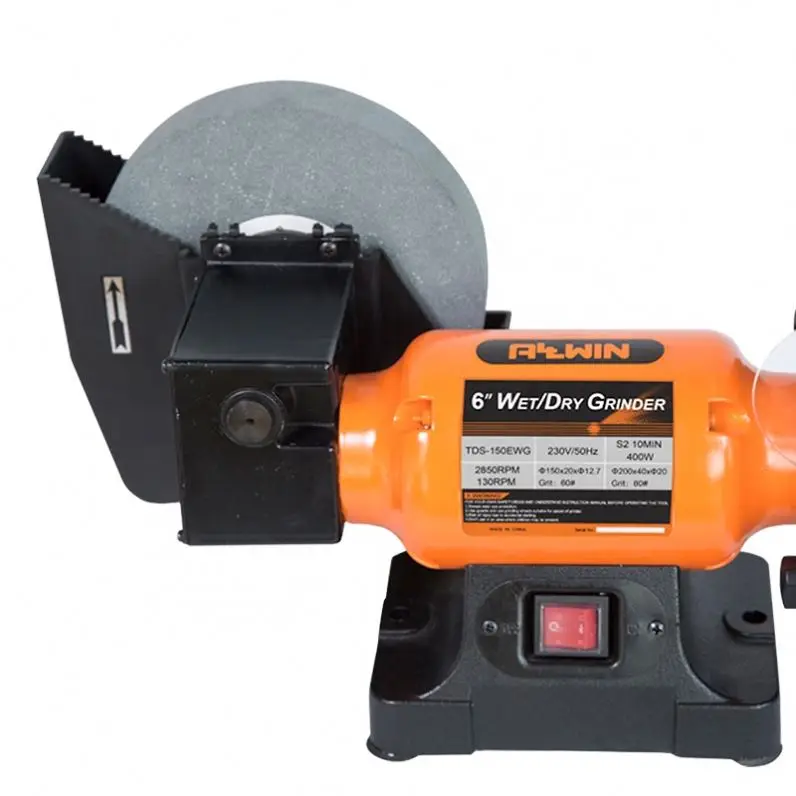 Allwin 200mm/150mm Water Cooled Benchtop Knife Sharpener Wet Bench Grinder 250W Electric CE DIY Grinding Wheel Adjustable 0.25KW