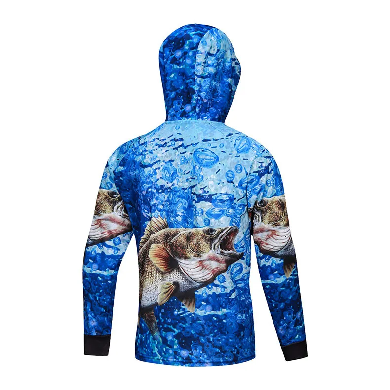 New Design high quality sublimation printing man long sleeve UV custom outdoors fishing clothes men fishing Shirts