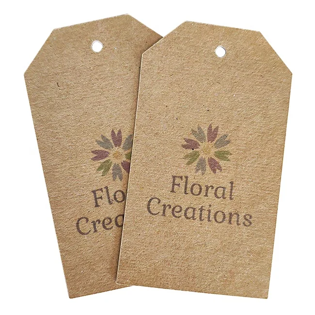 Custom embossed hanging paper tag  labels for clothing