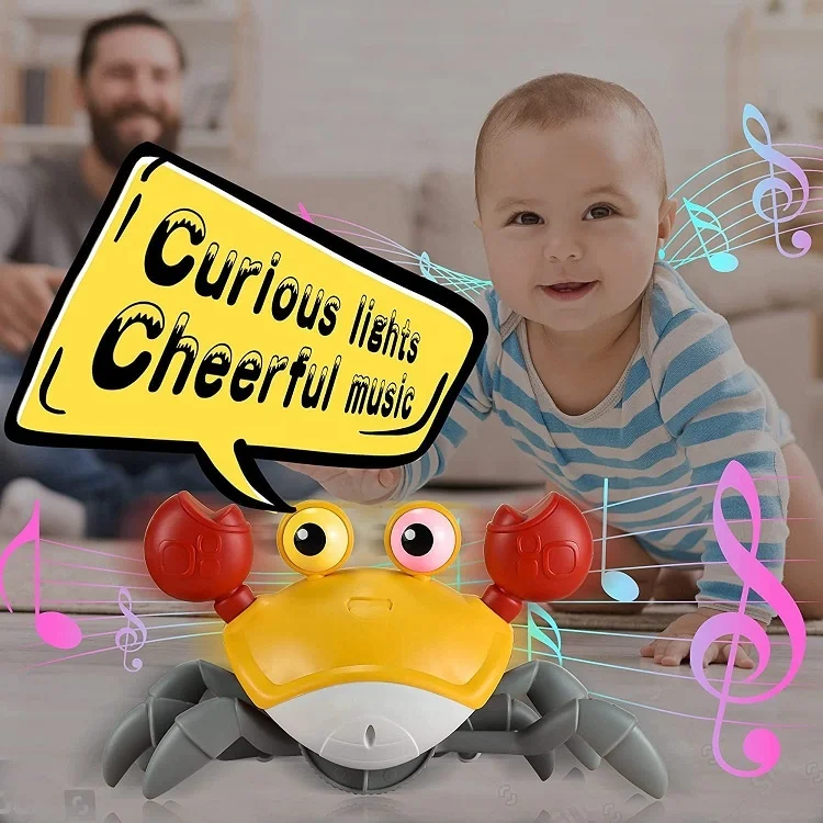 Crawling Crab Baby Toy Toddlers Musical Toy Sensory Walking Crab Toy with Light