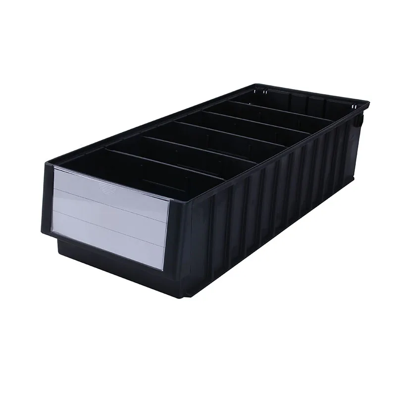 600*400*150MM Warehouse Plastic Storage Shelf Bins Injection Technics Polygon Shape Spare Parts Bins for Rack or File Cabinet