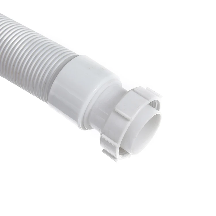 Hot Sale White Plastic Hard Floor Drain Core Water Corrugated Kitchen Sink Drain Pipe
