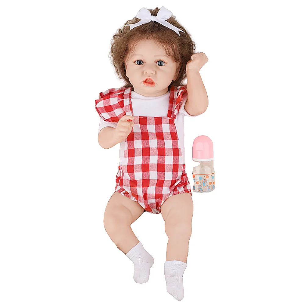 Super Cute Lovely Face Simulation Toddler Early Education Baby Silicone Reborn Dolls