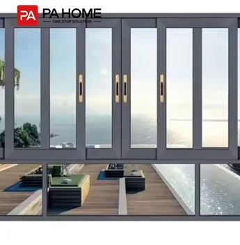 PA waterproof aluminum storm windows for houses black aluminum sliding windows