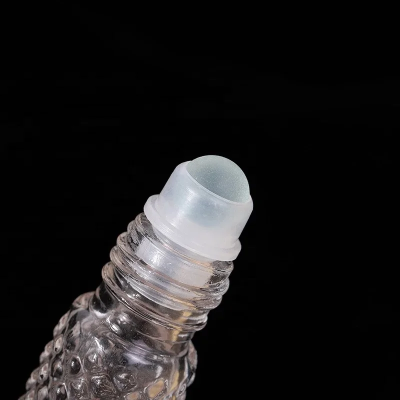Diamond Shape 10ml Glass Roller Bottles For Essential Oils With Plastic Roller Ball Empty Refillable Clear Bottle