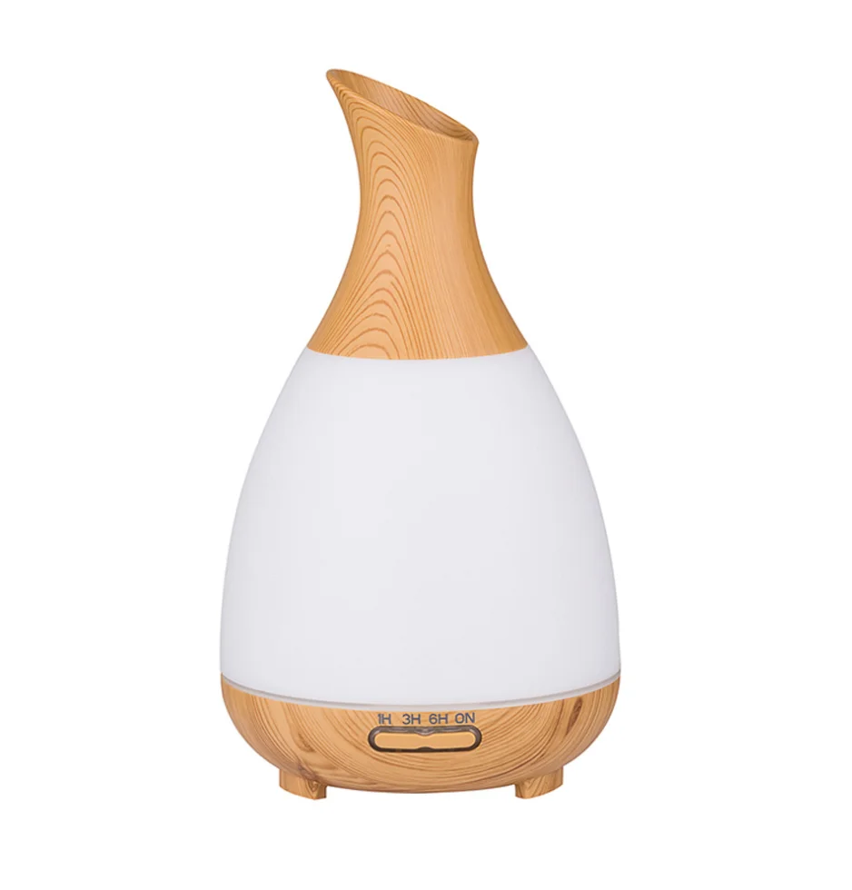 
Unique Design Wood Grain 7 Color Change LED light Mini spa Ultrasonic Aromatherapy Machine Aroma diffuser Humidifier for hotel 