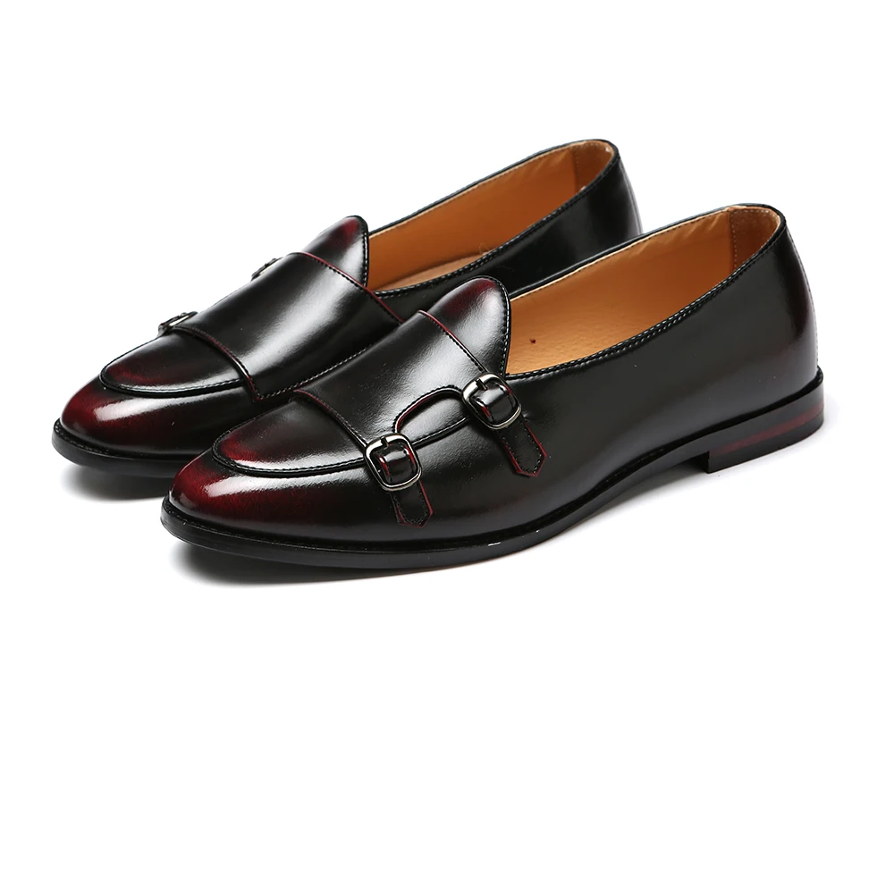 37-48 Big Size Men Women Black Smoking Slippers Buckle Causal Business Loafers Shoe Wedding Dress Shoe 202-1