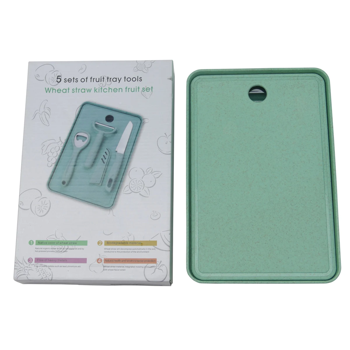 Multipurpose with cutting board and basket easy-taking cutlery set