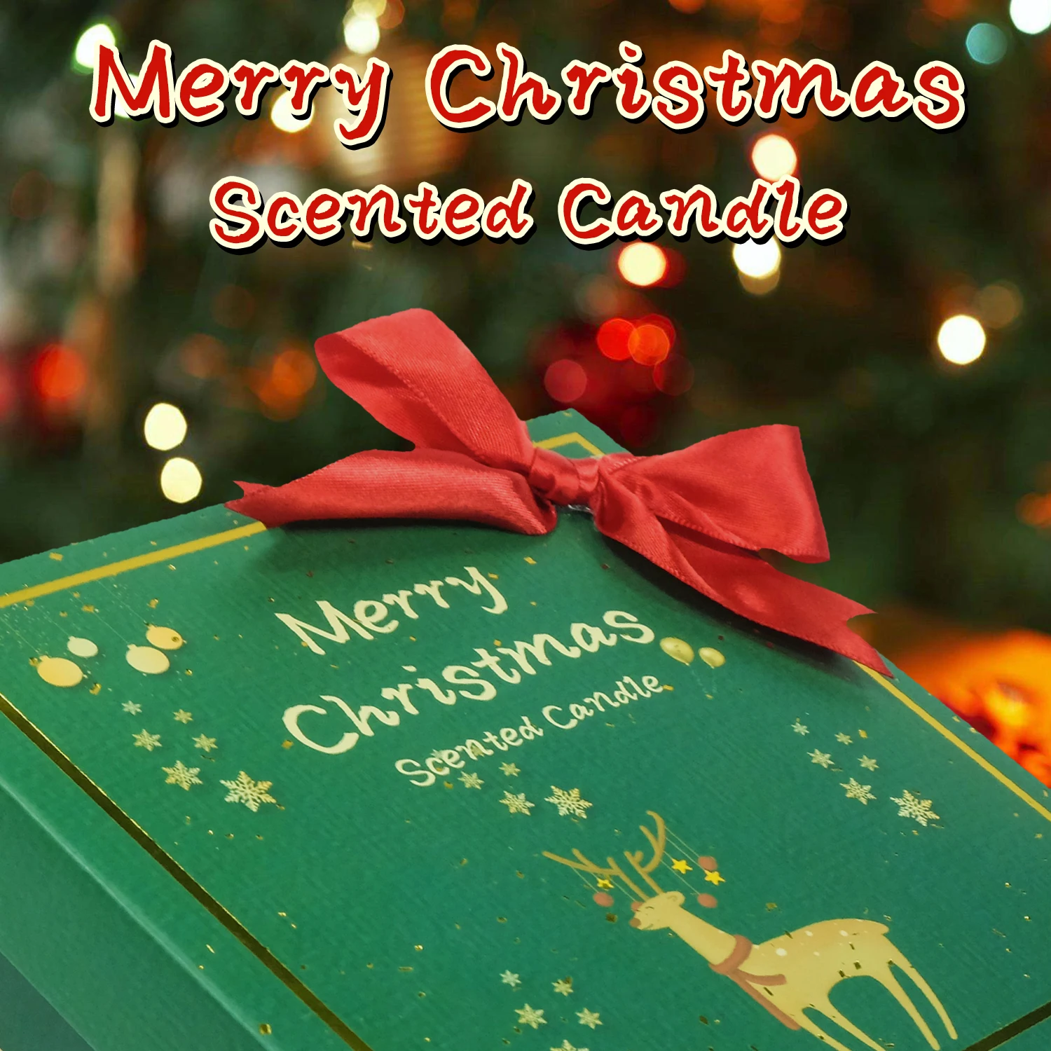 Custom Christmas Scented Candle in Tin Gift Set Luxury Soy Wax Making Candle for Home Decor Birthday