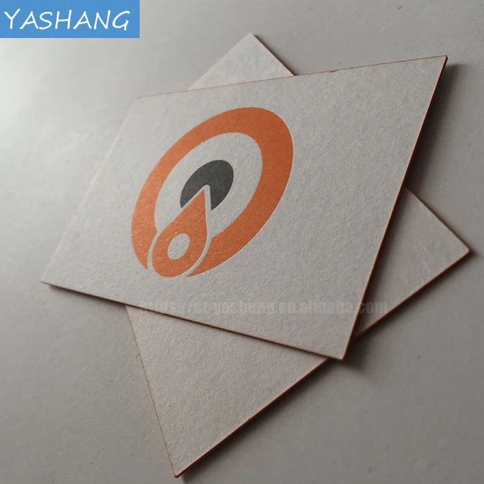 Orange color printing edge visiting card custom orange embossed/debossed business card