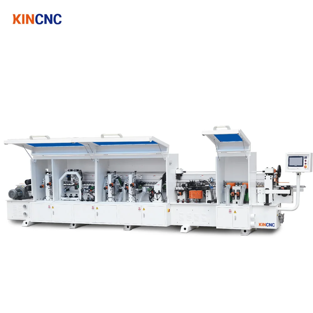 KINCNC Automatic Pvc Mdf Cnc Edging Machine Pvc Edge Banding Machine 8 Function Edge Bander Machinery For Furniture Trimming