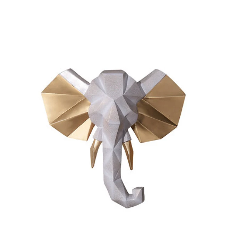 Creative Office Living Room Home Decoration Gifts Sculpture Polyresin Elephant Statue Home Wall Decor