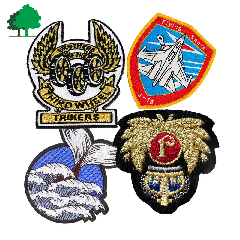 Direct factory sale high quality cheaper Heat Pressing Embroidery Badge for Airplane custom logo  Embroidered Patch on clothes