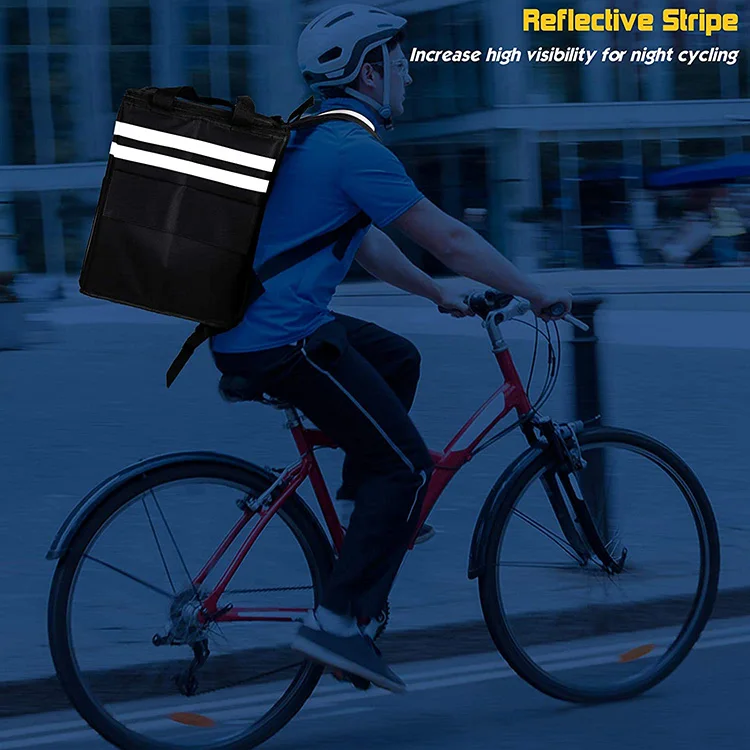 Multi-Functional Reusable Food Delivery Bag for Bicycle Hot and Cool Food Delivery Bag