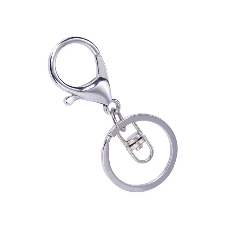 Lanyard Keychain Hooks Lobster Clasps for Key Jewelry DIY Crafts Swivel Snap with Rings Metal Custom Logo Alloy Plated Huida
