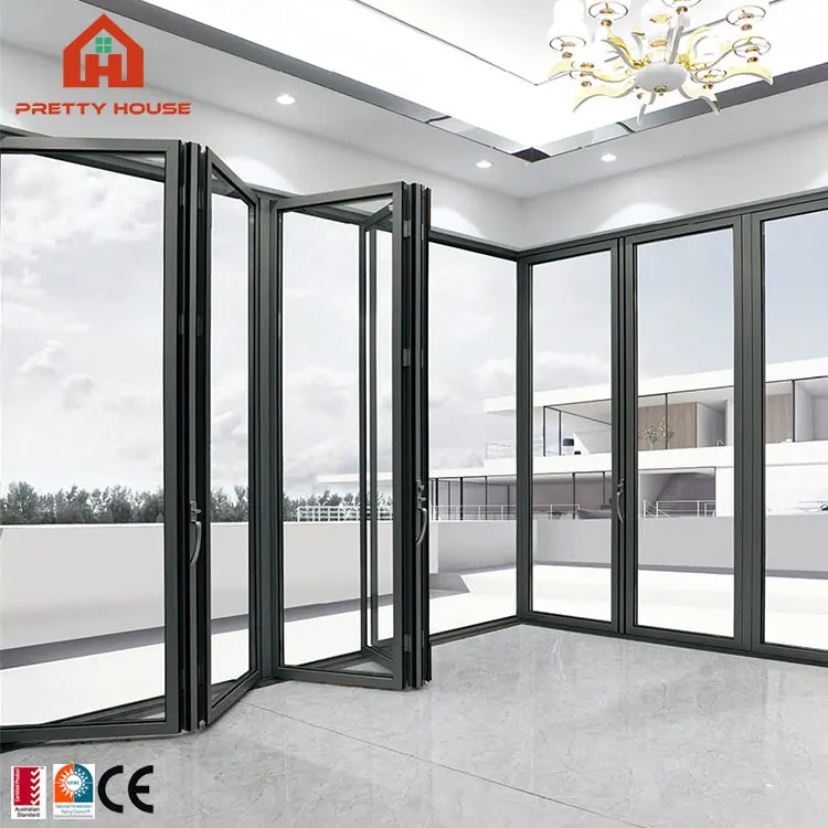 Hotel office aluminum accordion sliding doors