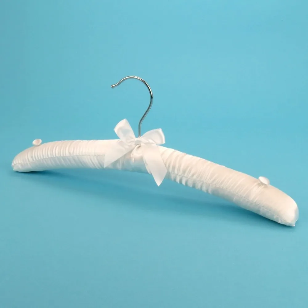 Inspring Soft Fabric Thick Foam Seamless Sponge Silk Custom Color Satin Padded Clothe Hanger Hangers for Cloths