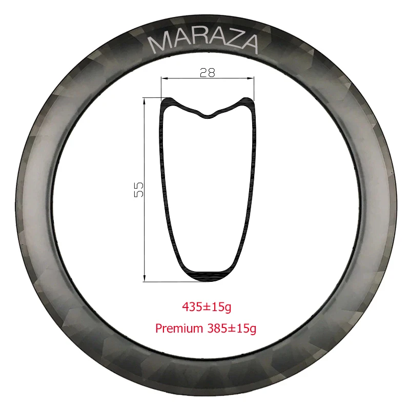 OEM Customization 700C 28mm 50mm Carbon Gravel Wheels Disc Brake/V Brake Super Road Tubular Carbon Bicycle Rims