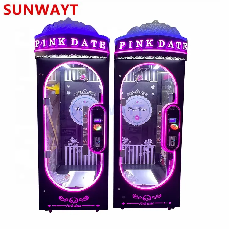 Pink Date Cut Prize Machine Coin Operate Gift Vending Arcade Game Machine Factory Price Claw Game Machine