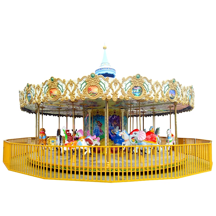 Hot sale carousel horse ride  theme  amusement park rides equipment playground merry go round for sale
