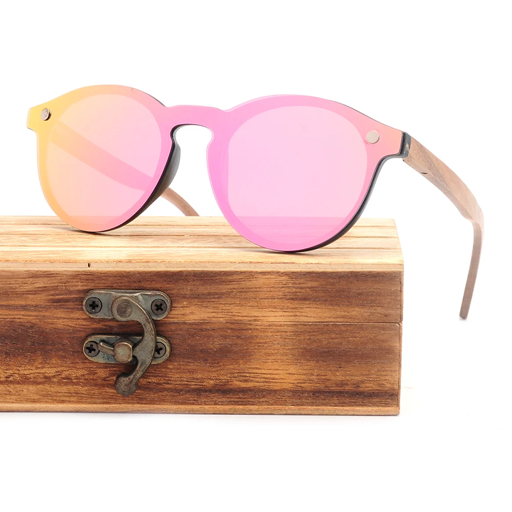 Trendy designer  PC frame wood temple Italy design wooden sunglasses CE