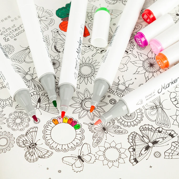 18 Twin-tip Triangle Shape Art Markers in PP Display Box with Hanger