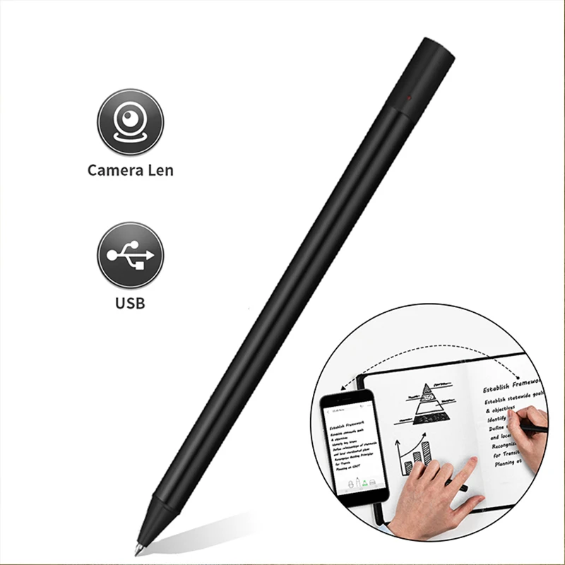 OEM  Black Digital Pen offline Storage Handwriting Stylus Pen playback Cloud Storage Smart Hand Writing pen for Office worker